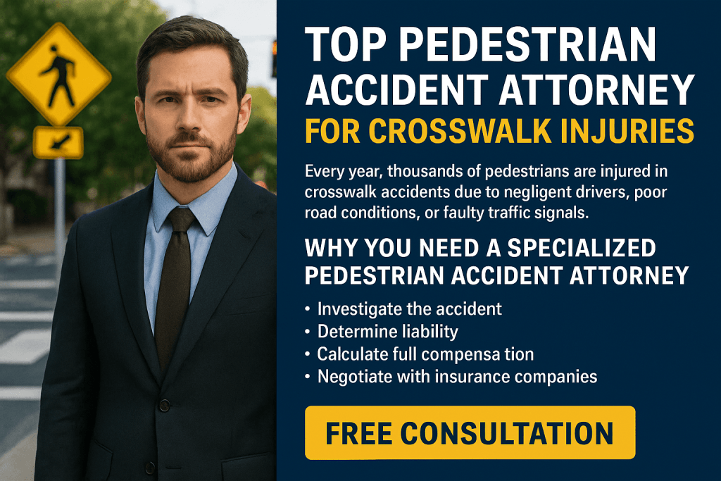 top pedestrian accident attorney near me for crosswalk injuries 