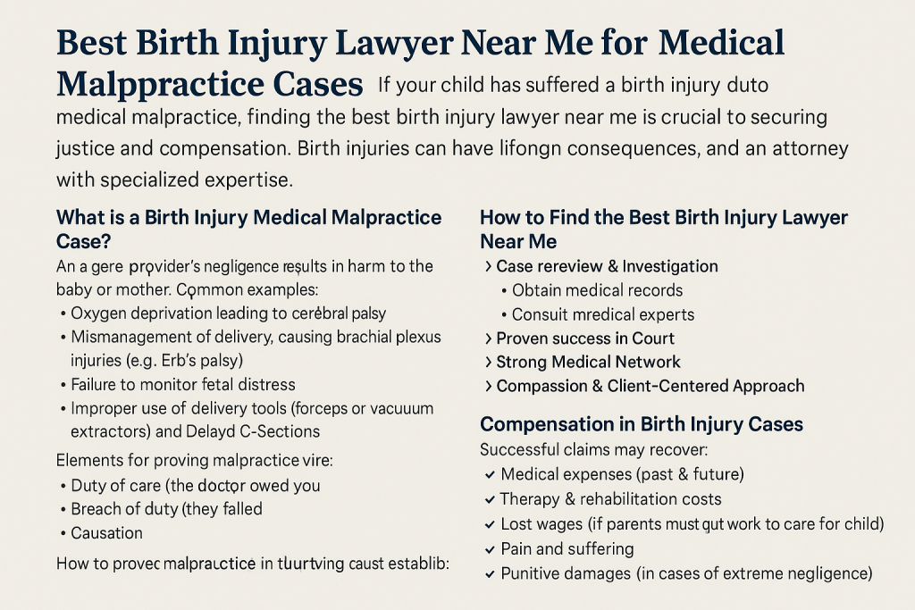 best birth injury lawyer near me