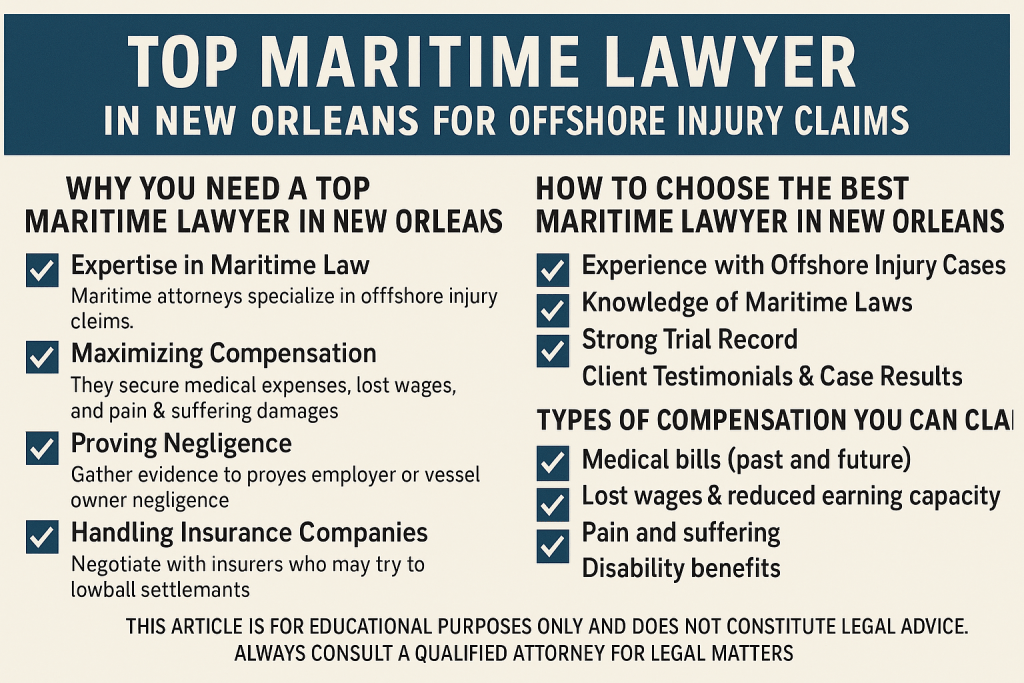 Top Maritime Lawyer in New Orleans for Offshore Injury Claims 2 top maritime lawyer