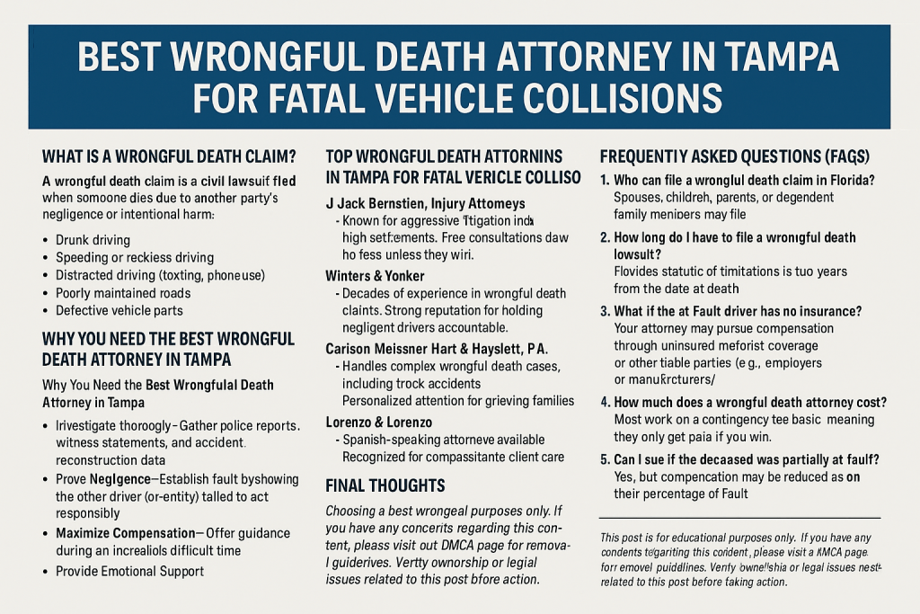 Best Wrongful Death Attorney in Tampa for Fatal Vehicle Collisions 1 best wrongful death attorney in Tampa for fatal vehicle collisions