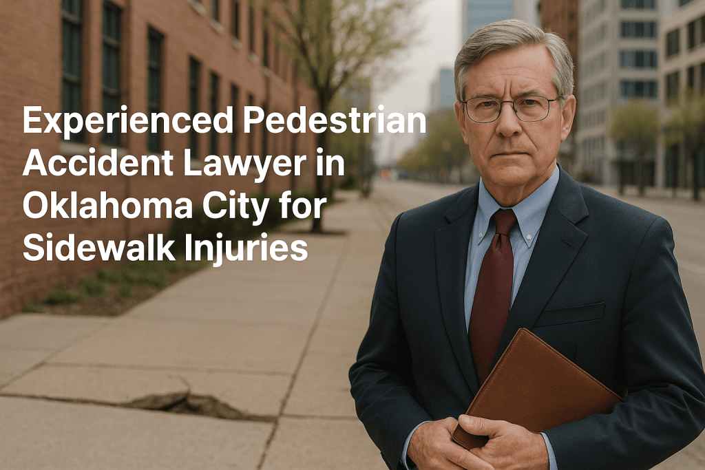 Experienced Pedestrian Accident Lawyer in Oklahoma City for Sidewalk Injuries 1 experienced pedestrian accident lawyer in Oklahoma City