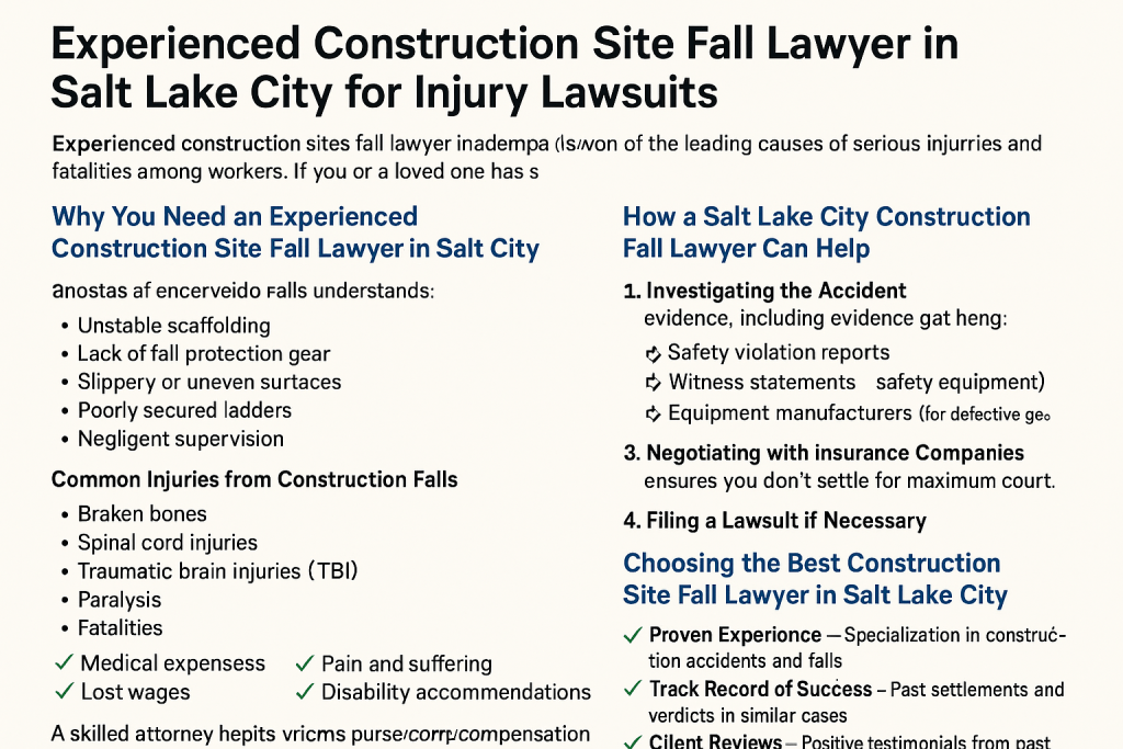 experienced construction site fall lawyer