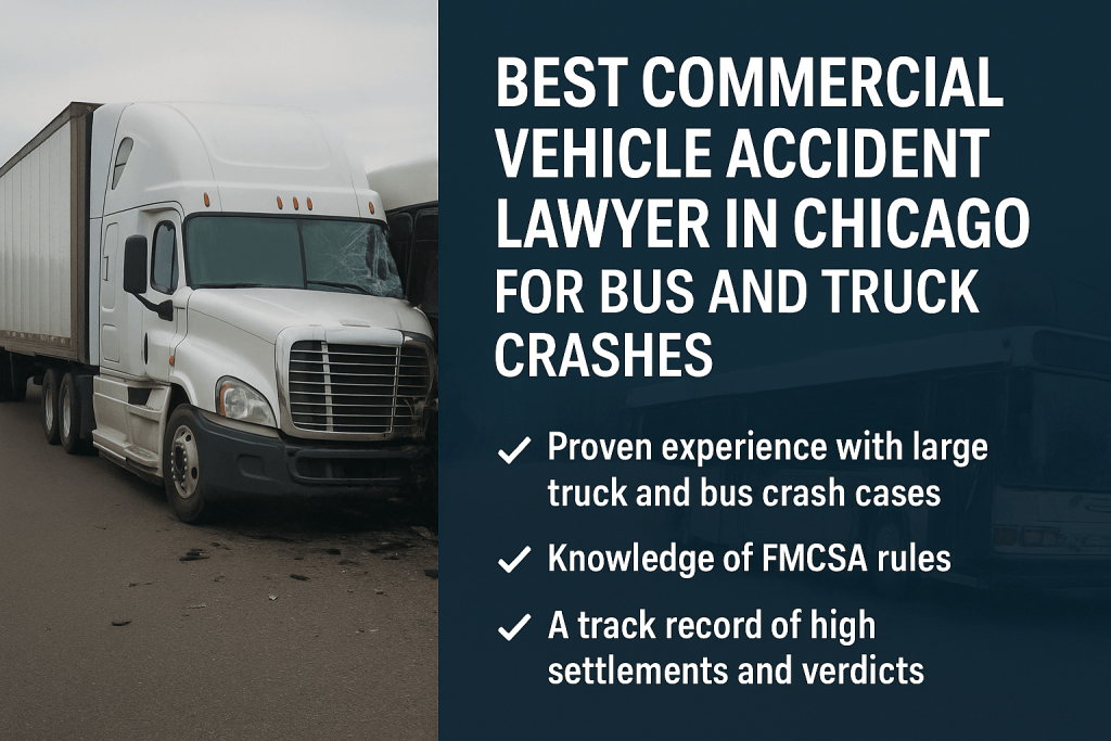 Best Commercial Vehicle Accident Lawyer in Chicago for Bus and Truck Crashes 1 best commercial vehicle accident lawyer