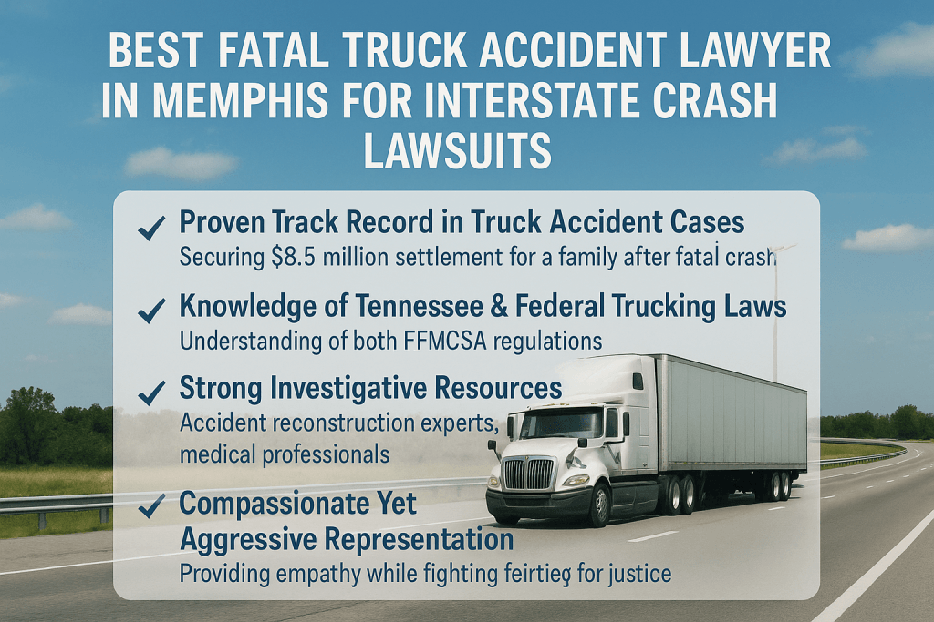 Best Fatal Truck Accident Lawyer in Memphis for Interstate Crash Lawsuits 1 best fatal truck accident lawyer in Memphis